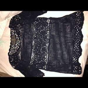 Navy top.